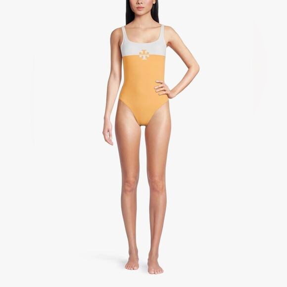 TORY BURCH Colorblock Swimsuit One Piece Large NWT* - Picture 2 of 7